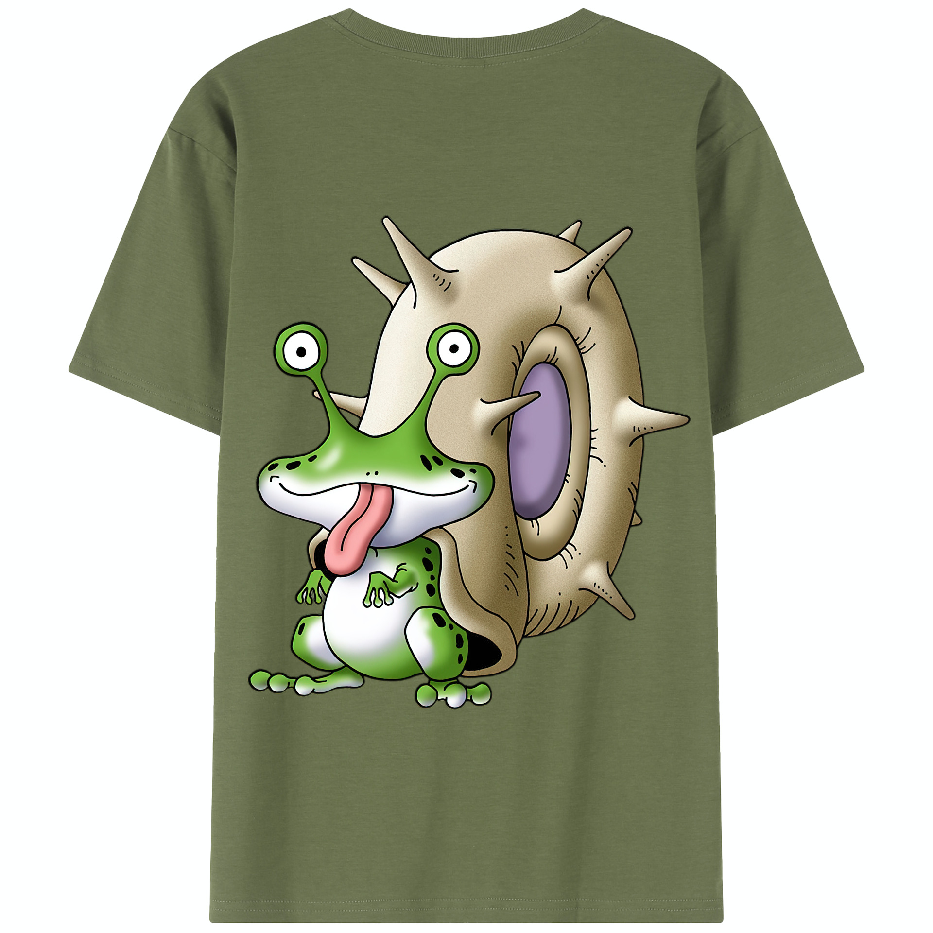 （画像用） ドラゴンクエスト Doragon Kuesuto Dragon Quest 綿100％半袖Tシャツ（背面プリント）
